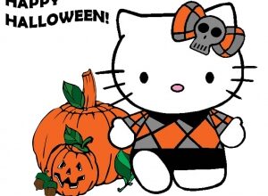 disegno-hello-kitty-halloween-colorato-300x300